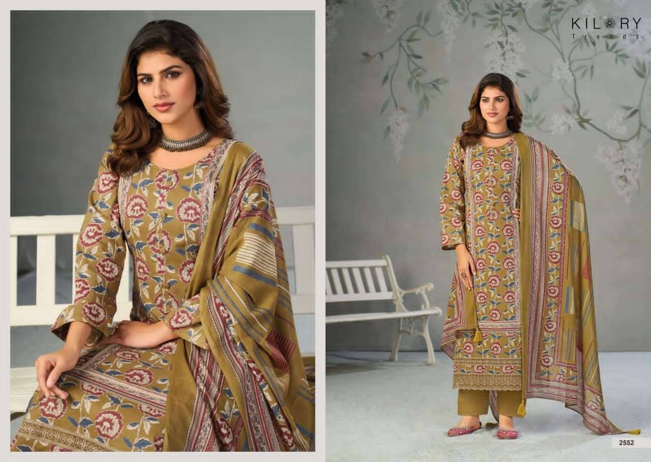NAZRANA By KILORY TRENDS 2551 To 2556 Series Stylish Beautiful Colourful PURE LWAN COTTON Dresses At Wholesale Price